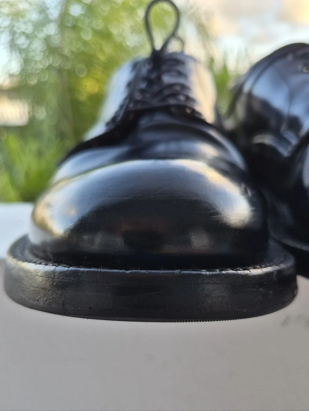 Grenson G:One Black Leather Derby Shoes Size 11G ( US 12 ).